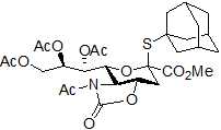 Methyl (1-Adamantanyl 5-acetamido-7,8,9-tri-O-acetyl-5-N,4- O-carbonyl-3,5-dideoxy-2-thio-D-glycero-a-D-galacto-non-2-ulopyranoside) onate CAS 956107-32-7 Methyl (1-Adamantanyl 5-acetamido-7,8,9-tri-O-acetyl-5-N,4- O-carbonyl-3,5-dideoxy-2-thio-D-glycero-a-D-galacto-non-2-ulopyranoside) onate CAS 956107-32-7