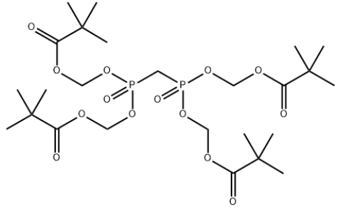Propanoic acid, 2,2-dimethyl-, 1,1′,1′,1”’-[methylenebis[phosphinylidynebis(oxymethylene)]] ester CAS 134606-34-1
